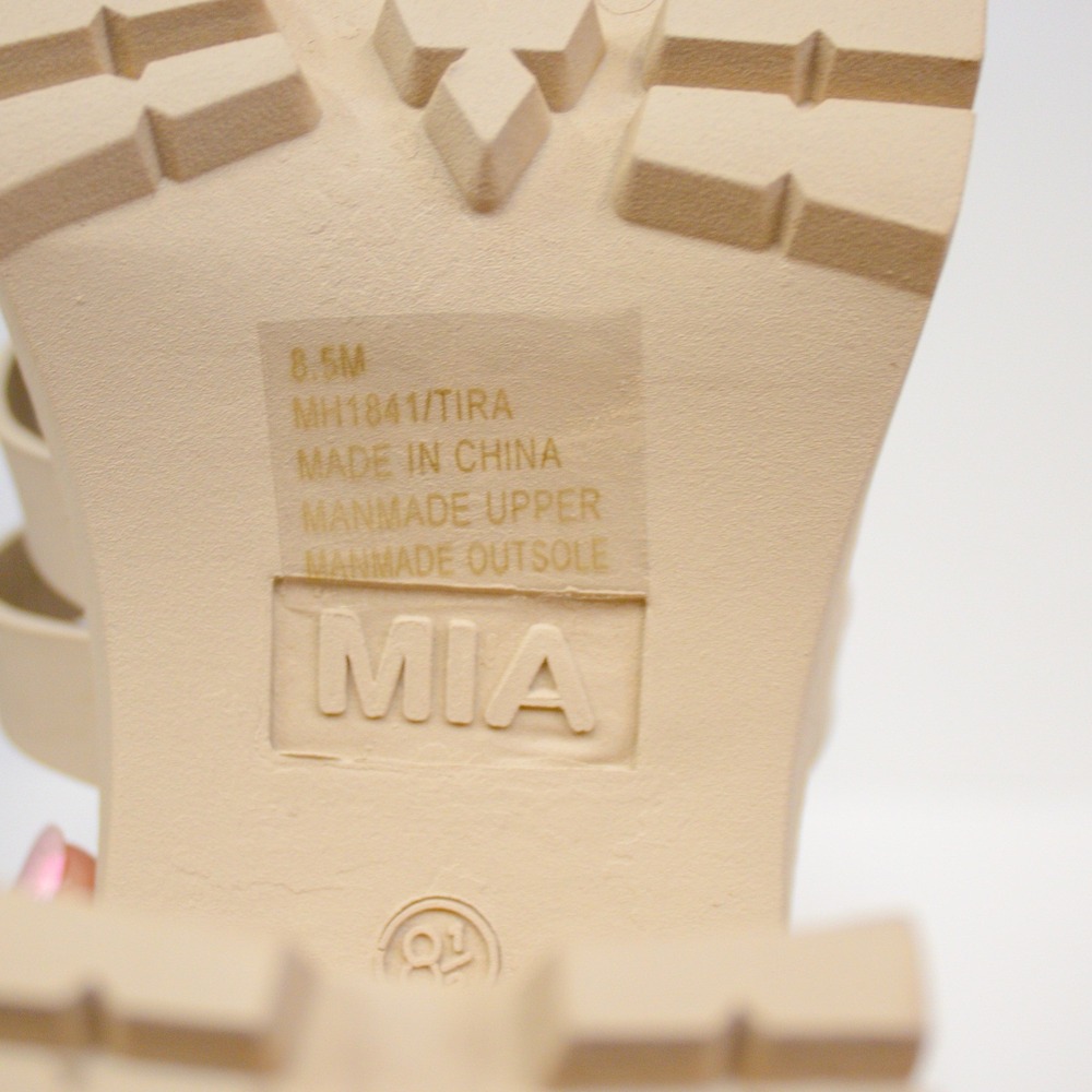 Brand New! MIA Tira Beige Lug Sole Platform Heel Strappy Sandal NIB - Picture 8 of 13